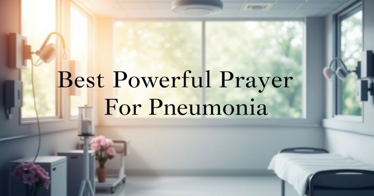 Best Powerful Prayer For Pneumonia