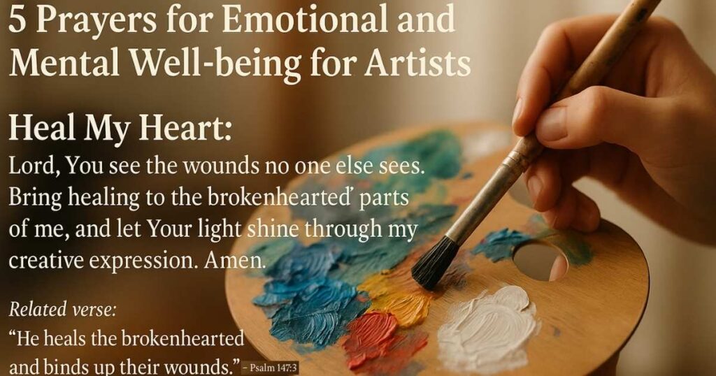 Prayers for Emotional and Mental Well-being for Artists