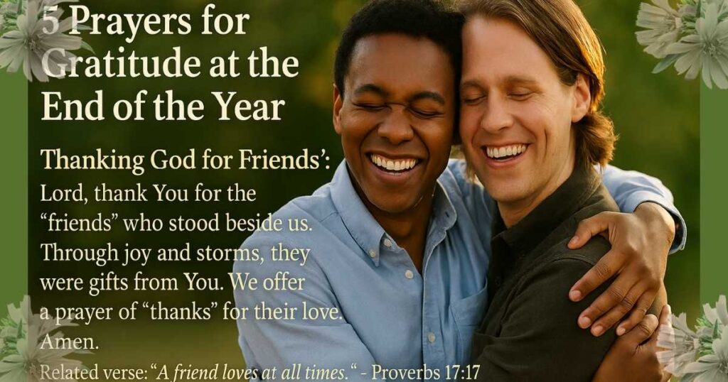 Prayers for Gratitude at the End of the Year End Prayer