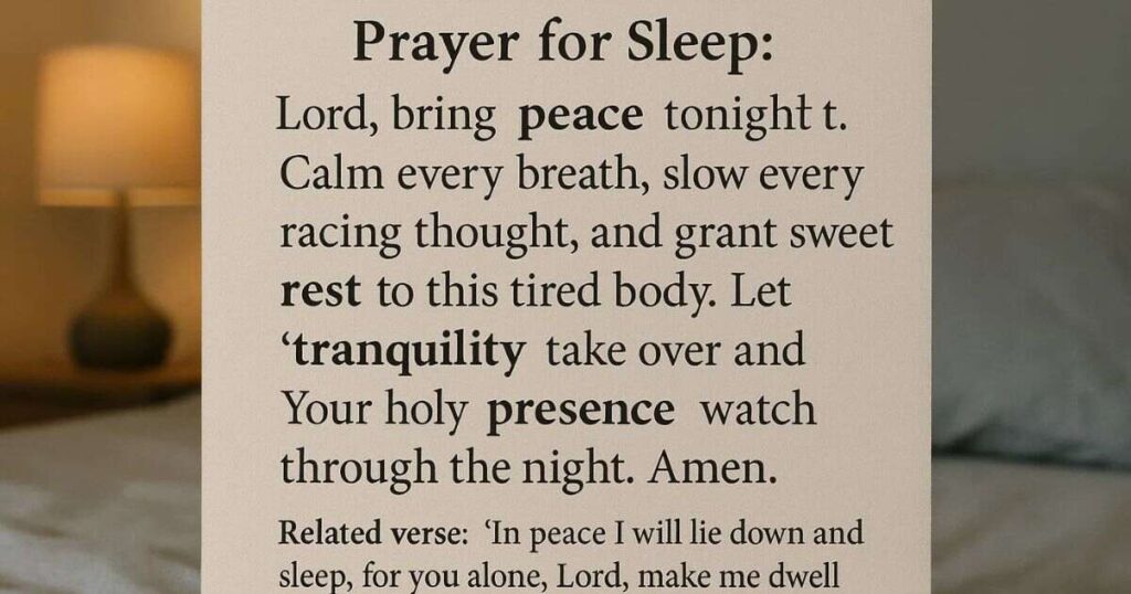 5 Prayers for Peace and Restful Sleep During Prayer For Pneumonia Recovery