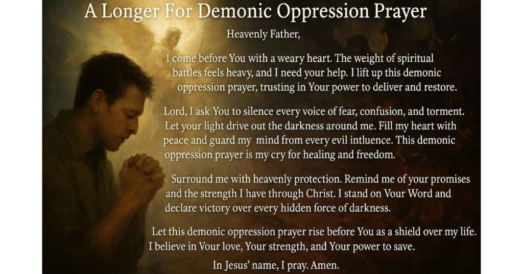 A Longer For Demonic Oppression Prayer