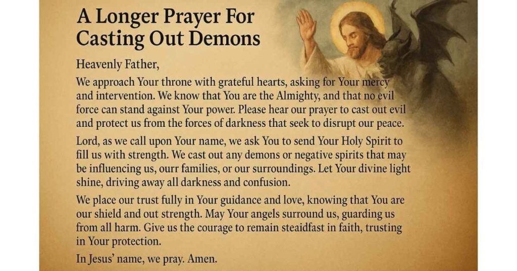A Longer Prayer to Cast Out Evil and Demons
