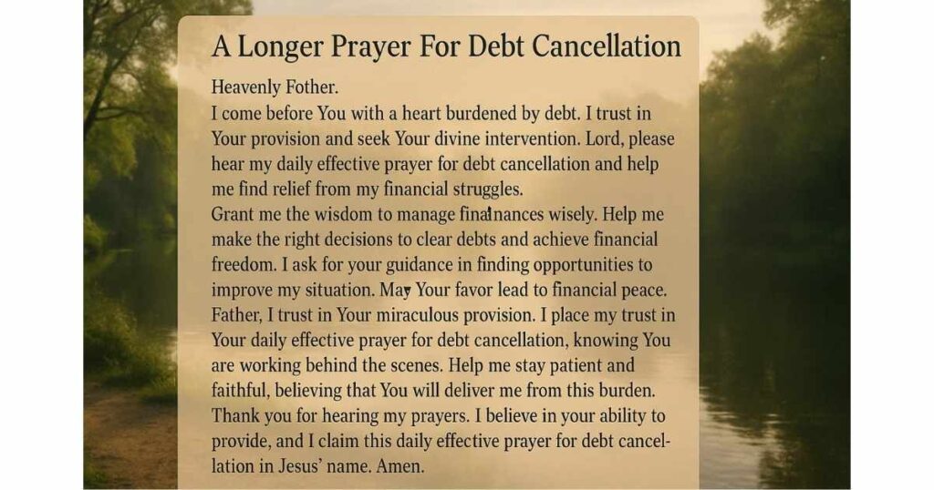 A Longer Prayer For Debt Cancellation