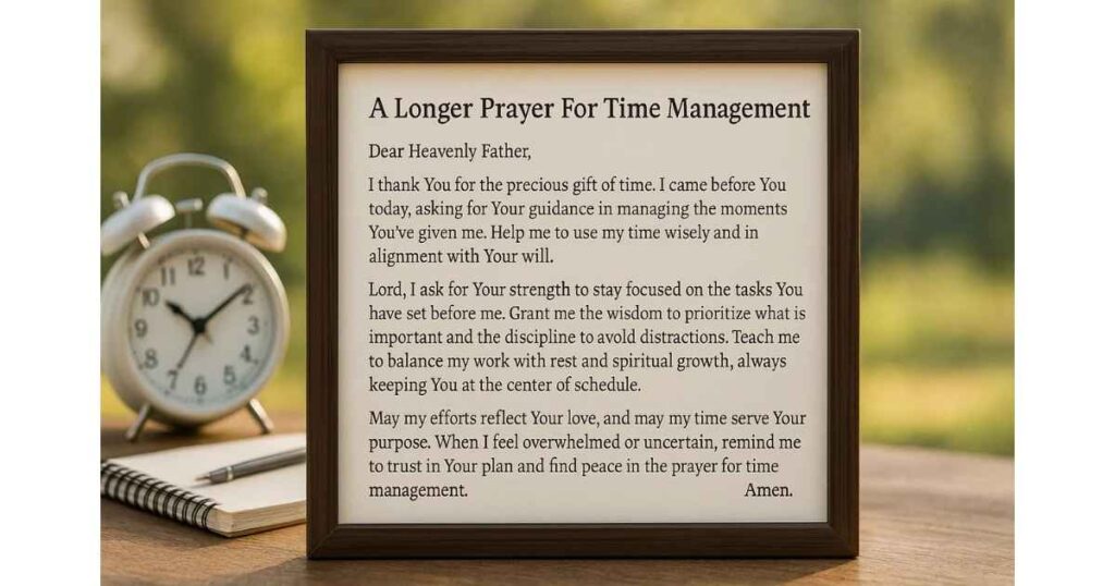 A Longer Prayer For Time Management