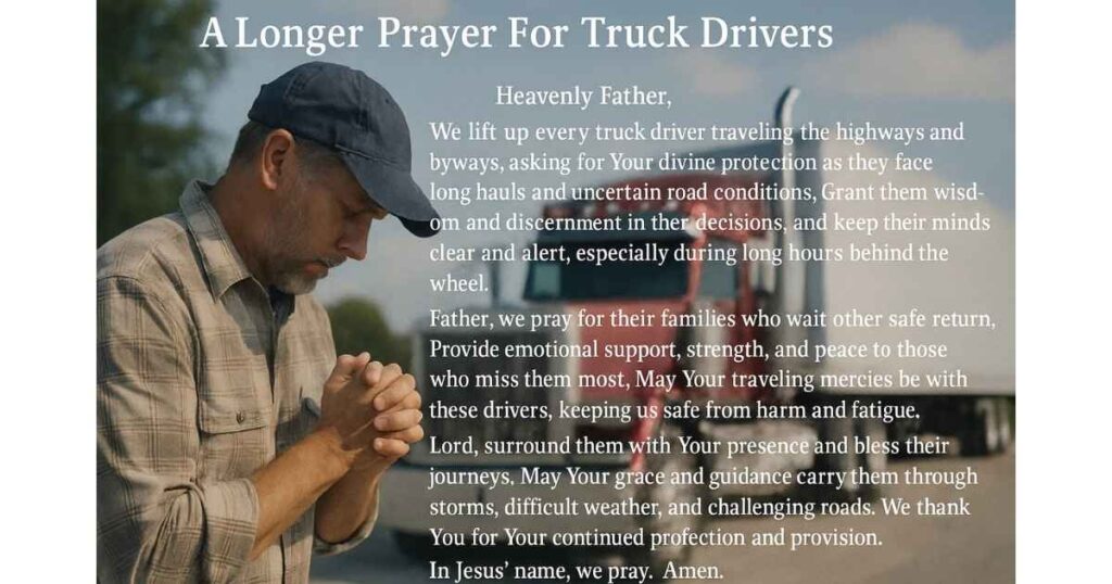A Longer Prayer For Truck Drivers