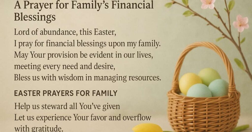 A Prayer for Family’s Financial Blessings