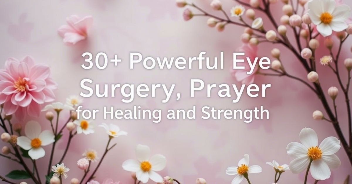 Powerful Eye Surgery Prayer for Healing and Strength