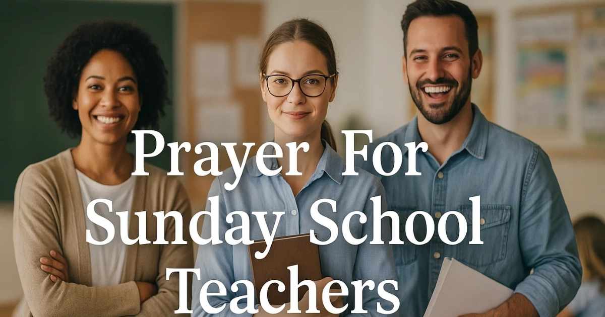 Prayer For Sunday School Teachers
