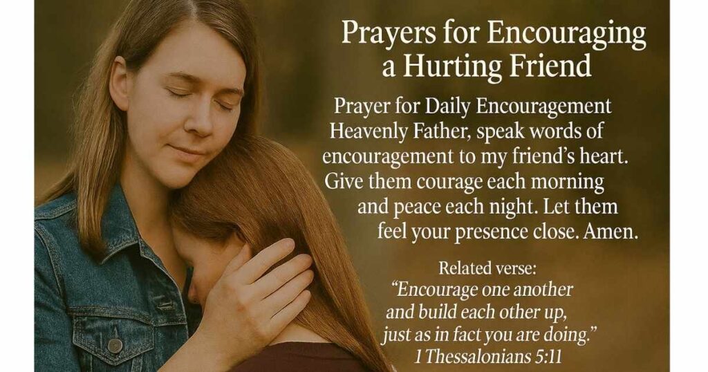 Prayer for a Friend Who is Hurting and Daily Encouragement
