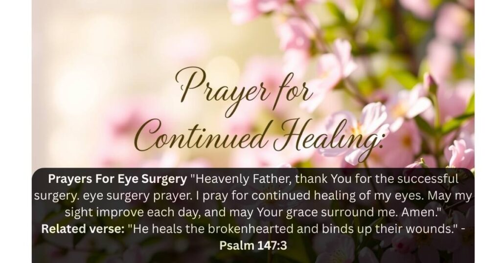 Prayers for Gratitude Post Eye Surgery