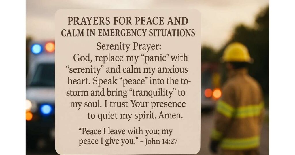 Prayers for Peace and Calm in Emergency Situations