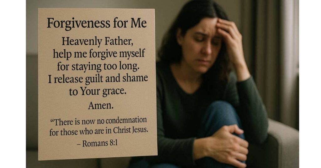 Prayers for Peace and Forgiveness in the Aftermath of an Abusive Husband
