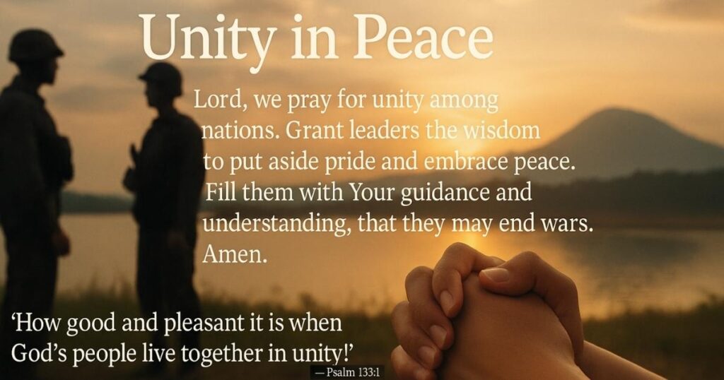 Prayers for Wisdom and Guidance for Wars to End