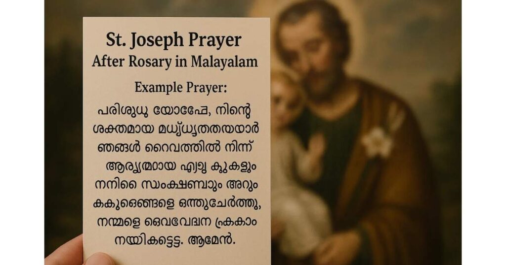 St Joseph Prayer After Rosary in Malayalam